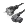 C13 Power Güç Kablosu - 90 Derece L Tip Sağ Açılı - Standart Power Kablosu - 1.8 mt