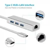Type C To 3 Port Usb 3.0 Hub Çoklayıcı Ethernet Macbook