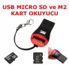 Usb Kart Okuyucu Yazıcı Mikro Sd M2 Micro Sd