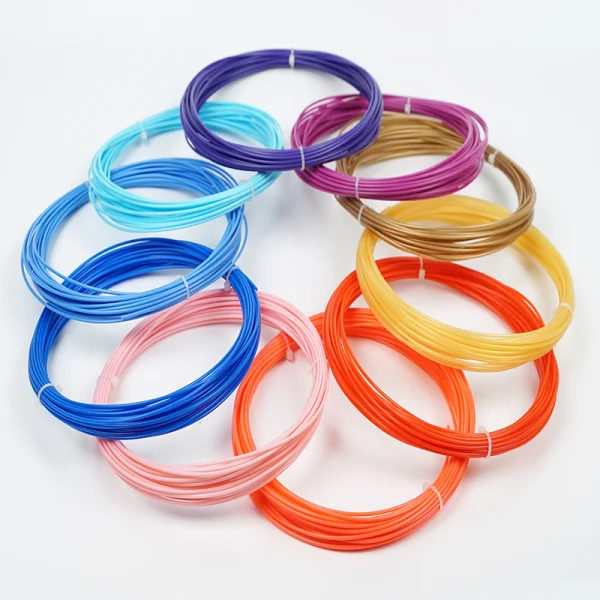 PLA Filament (3D Printer ve 3D kalem kartuşu) 5 RENK x 10 Metre