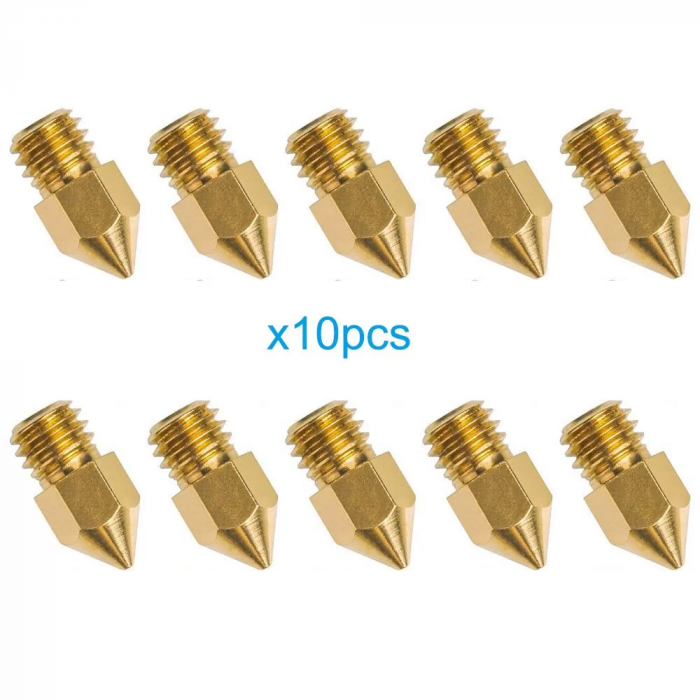 10 Adet MK8 Nozzle-Ender 3 Bluer Ender 5 3d Yazıcı Uyumlu