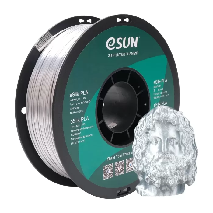 Esun Silk Gümüş Pla+ Fi̇lament 1.75mm 1kg
