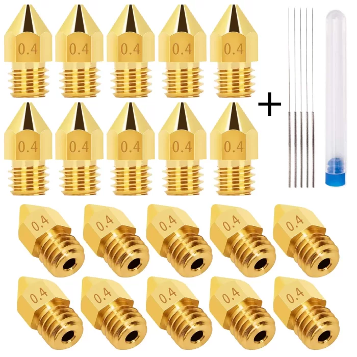0.4 Mm Pirinc Mk-8 Nozzle 10 Adet + 10 Adet Temizleme İğnesi