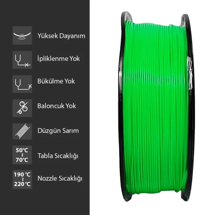 Elas 1.75 Mm Fıstık Yeşil Pla Plus Filament 1Kg