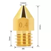 0.4 Mm Pirinc Mk-8 Nozzle 10 Adet + 10 Adet Temizleme İğnesi