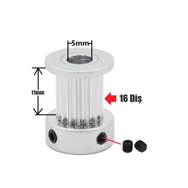 Gt2 16 Di̇ş Kasnak 10mm Kayiş İçi̇n(5mm)