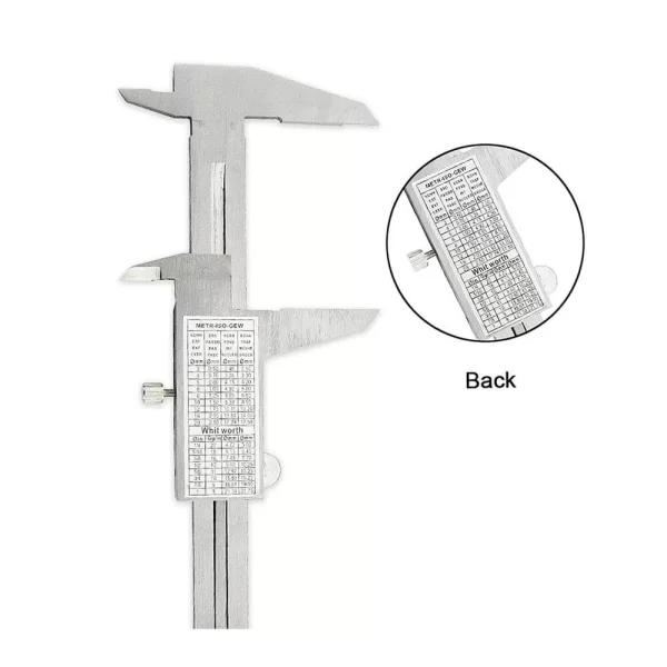 150mm / 0.02mm Paslanmaz Çelik Mekanik Kumpas - Sürgülü Manuel Kumpas