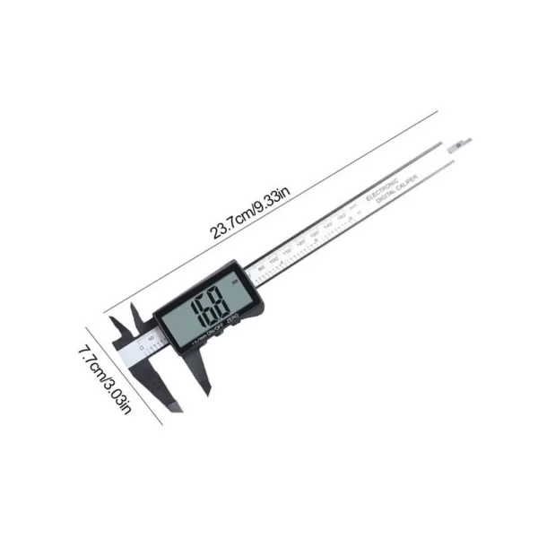 150mm Dijital Kumpas - 3 Düğmeli Geniş Ekran Kalınlık Ölçer