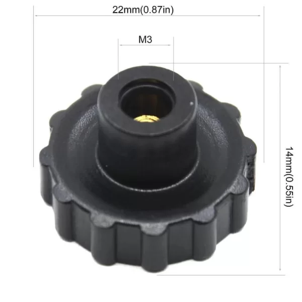 3D Yazıcı M3 Dişli El Büküm Tesviye Somun 22x14mm