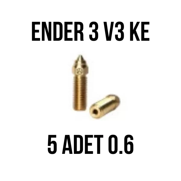 5 Adet - CSA Ender 3 V3 KE Nozzle (0.6)