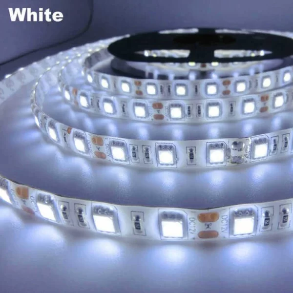 5M Metre 5050 3 Çipli Silikonsuz İç Mekan Şerit Led 300 Led Beyaz