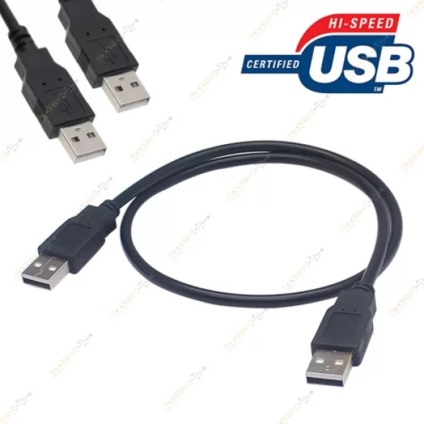 60Cm Usb Erkek Erkek Kablo - Iki Ucu Usb Kısa Kablo