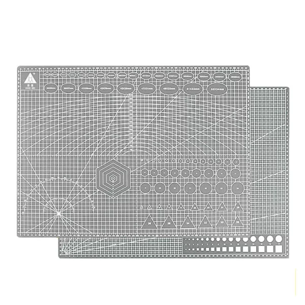 A2 Kesme Matı - Cutting Mat - Kesme Altlığı - Kesim Tablası - 60x45 cm - Gri