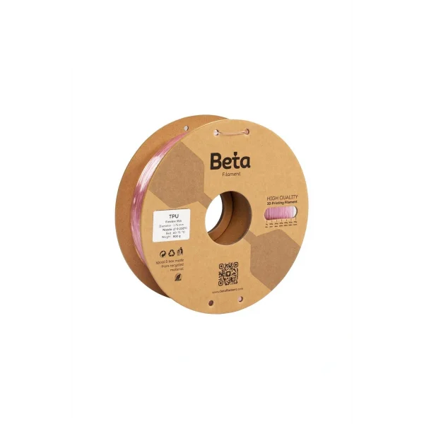 Beta TPU 95A Filament - Şeffaf Açık Pembe