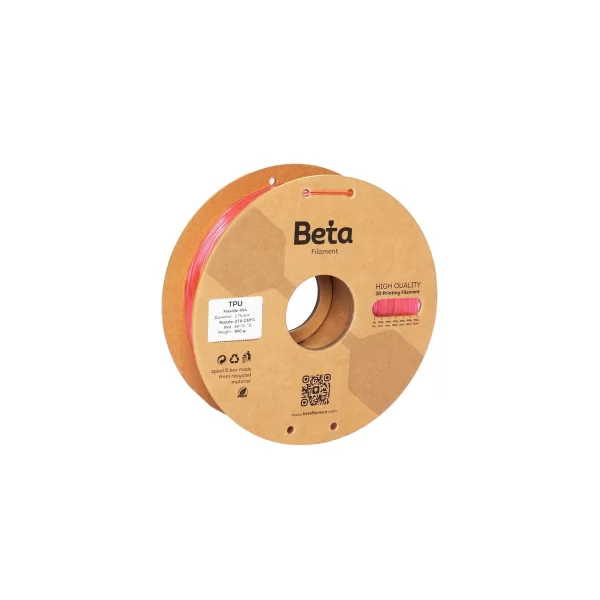 Beta TPU 95A Filament - Şeffaf Ahududu Kırmızı
