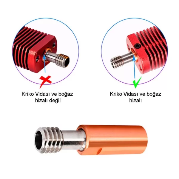 Creality Ender 3 MK8/CR10 Titanyum Alaşımlı Barel - M7x27MM - 4.1MM