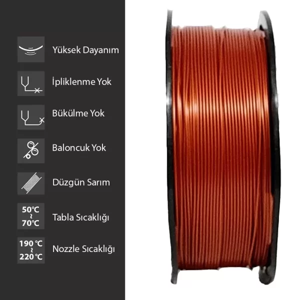 Elas 1.75 Mm Bakır Petg Filament 1Kg