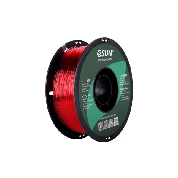 Esun eTPU-95A Filament Transparan Kırmızı