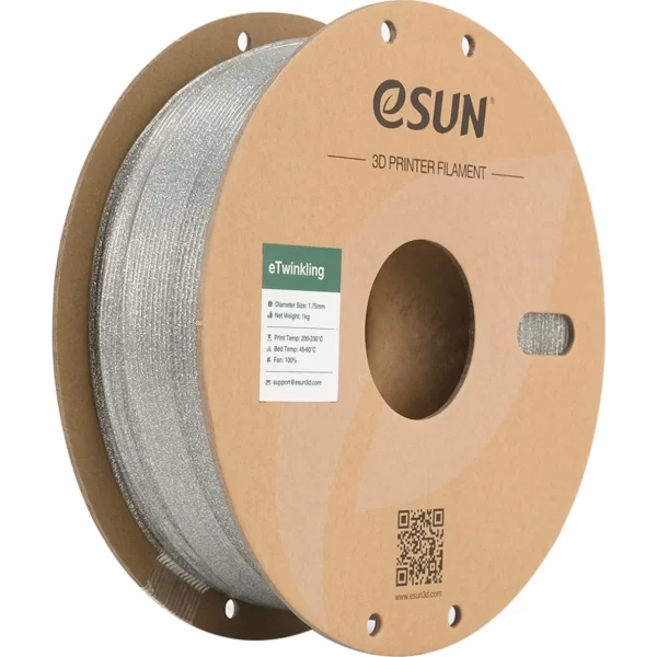 Esun eTwinkling Simli Filament 1.75 Mm Gümüş