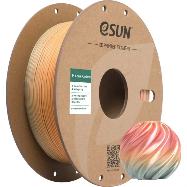 Esun PLA-Silk Filament - Rainbow Flaming Mountain