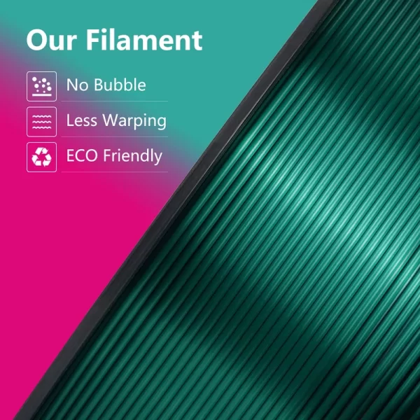 Kingroon PLA Silk Çift Renk Filament Kırmızı Yeşil