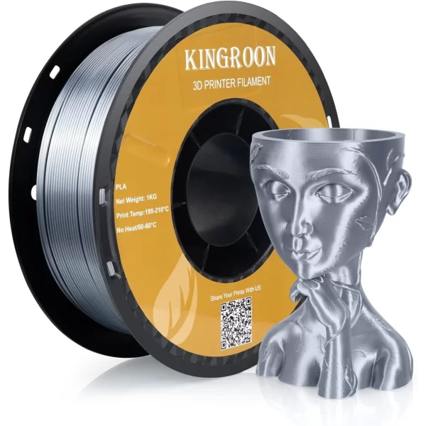 Kingroon PLA Silk Gümüş Filament 1 KG