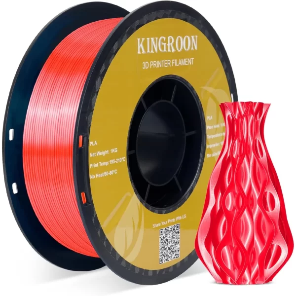 Kingroon PLA Silk Kırmızı Filament 1 KG