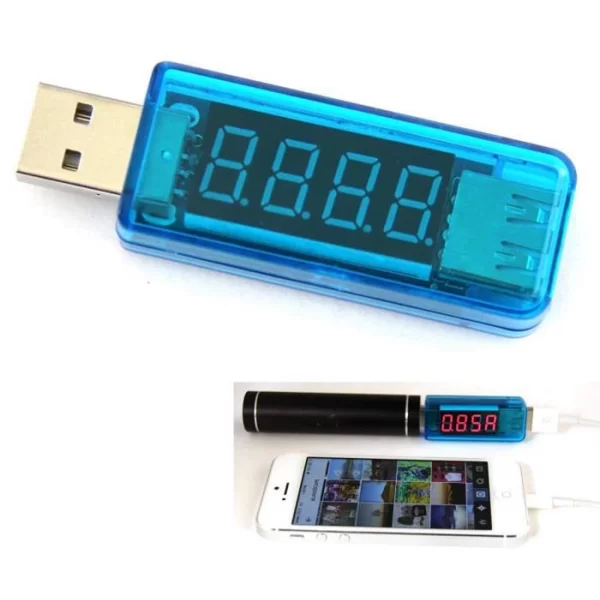 Led Göstergeli USB Tester - USB Voltmetre, Ampermetre