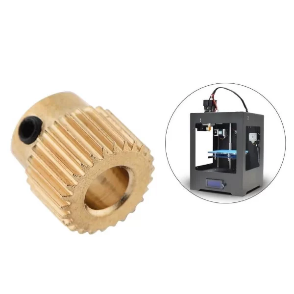 Mk8 Extruder 20 Diş 5mm Pirinç Özel Tel Besleme Ekstrüzyon Tekerleği Dişlisi