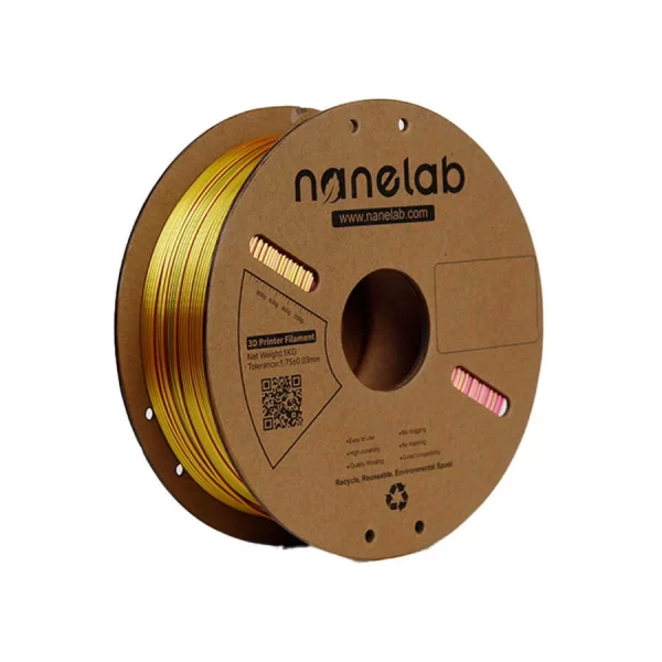 Nanelab Üç Renk Silk PLA Filament - Altın-Fuşya-Siyah - 1.75mm - 1Kg