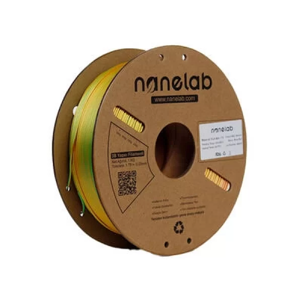 Nanelab Üç Renk Silk PLA Filament - Altın-Yeşil-Gül Kırmızısı - 1.75mm - 1Kg