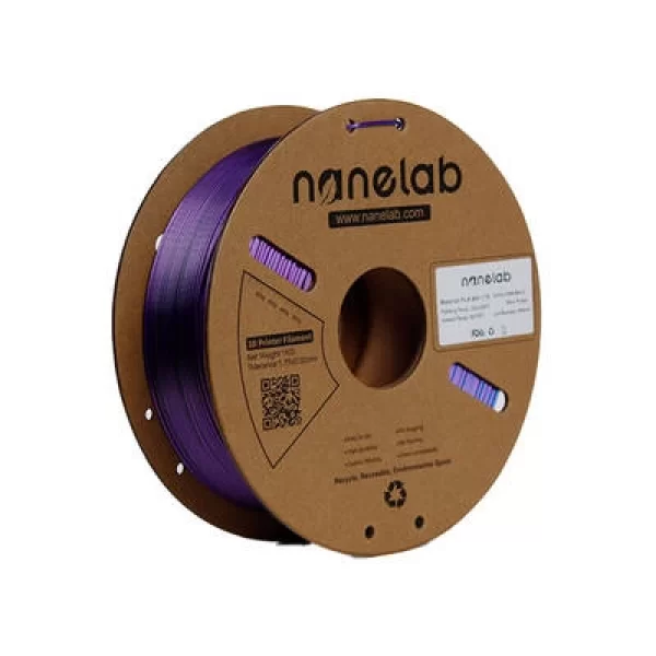 Nanelab Üç Renk Silk PLA Filament - Siyah-Mavi-Mor - 1.75mm - 1Kg