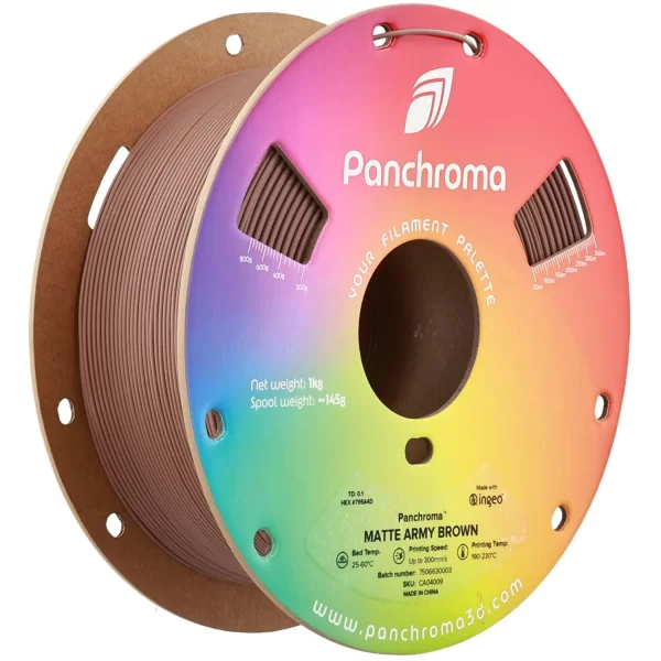 Polymaker Panchroma Matte PLA Filament Askeri Kahverengi