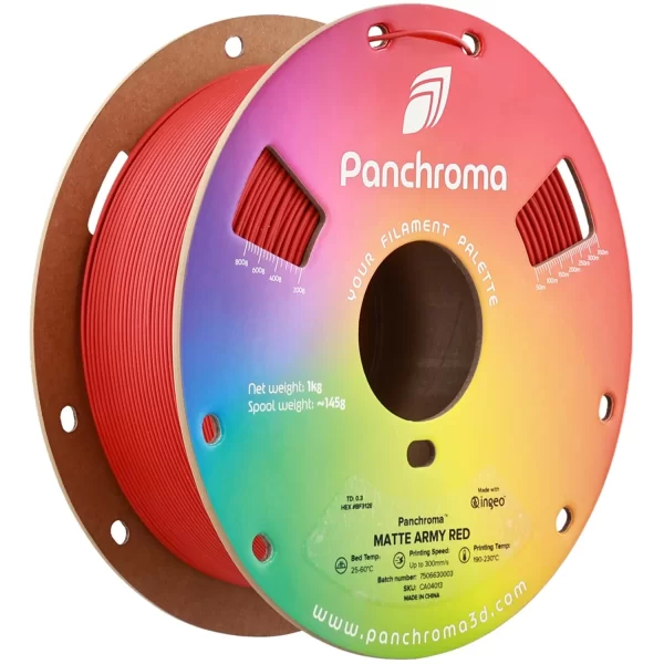 Polymaker Panchroma Matte PLA Filament Askeri Kırmızı