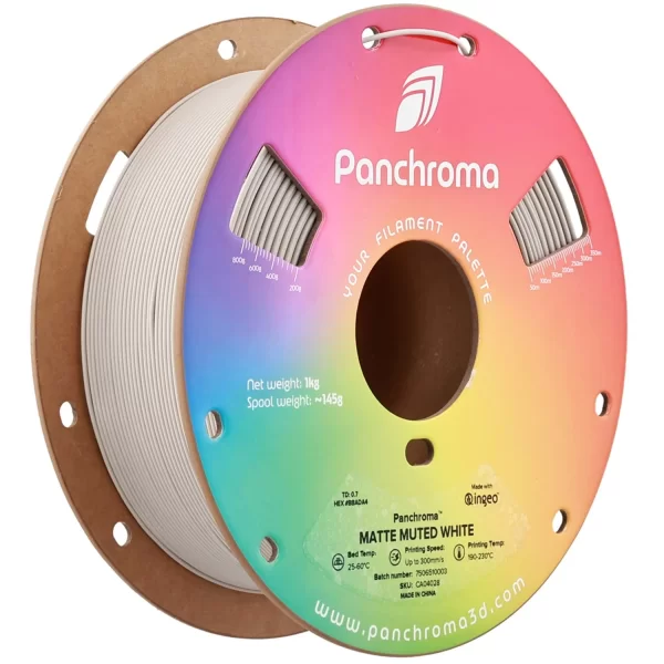 Polymaker Panchroma Matte PLA Filament Yumuşak Beyaz