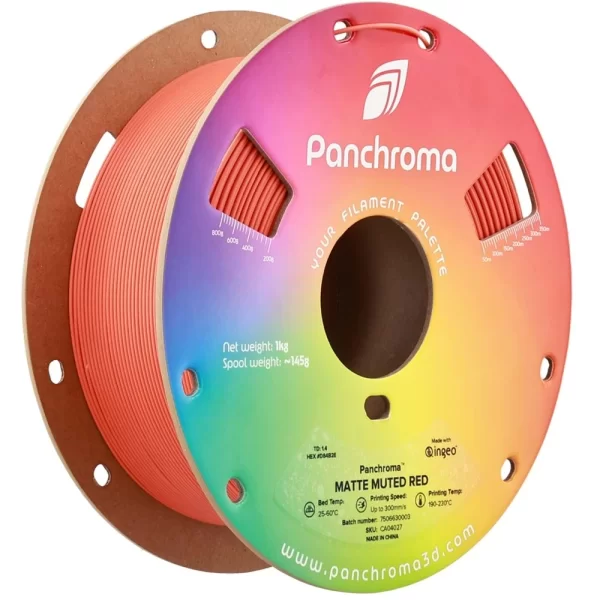 Polymaker Panchroma Matte PLA Filament Yumuşak Kırmızı