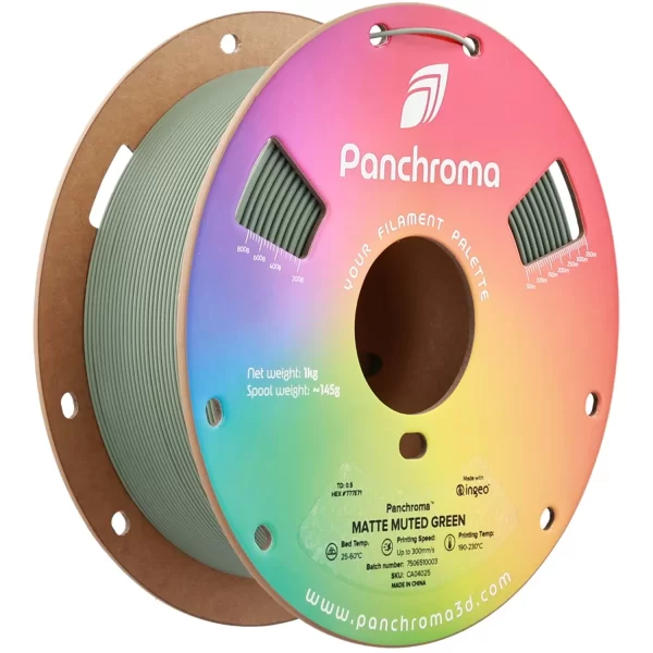 Polymaker Panchroma Matte PLA Filament Yumuşak Yeşil
