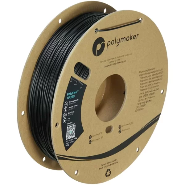 Polymaker PolyFlex TPU90 Filament Siyah
