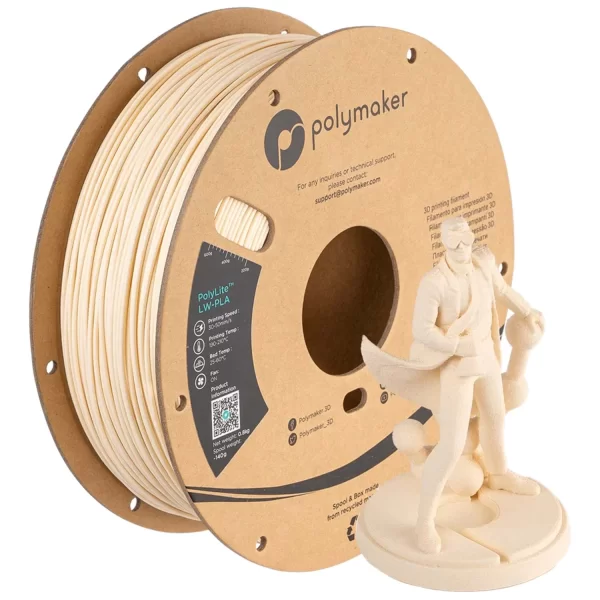 Polymaker PolyLite LW-PLA Filament Beyaz