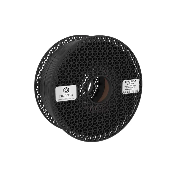 Porima TPU Flex 98A Filament Siyah 1.75mm 1kg