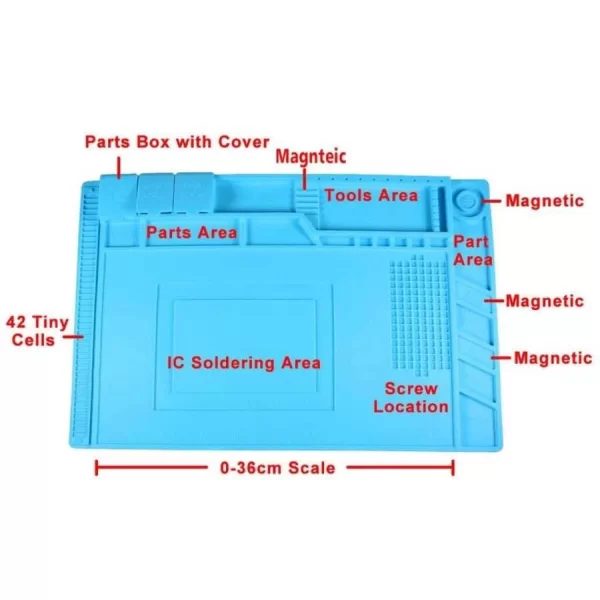 S160 Isıya Dayanıklı Silikon Ped Mıknatıslı Tamir Pedi 45x30cm