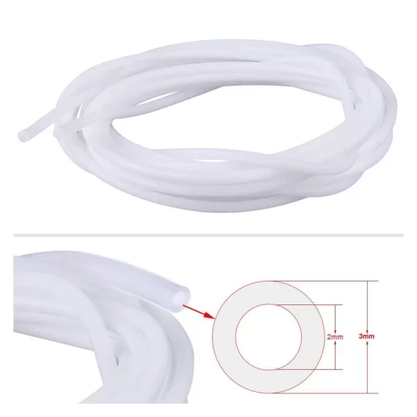 Teflon Boru Beyaz 2x3mm - 1 Metre
