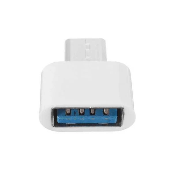 USB TYPE-C OTG Çevirici - TYPE-C Erkek USB Dişi Adaptör - Beyaz