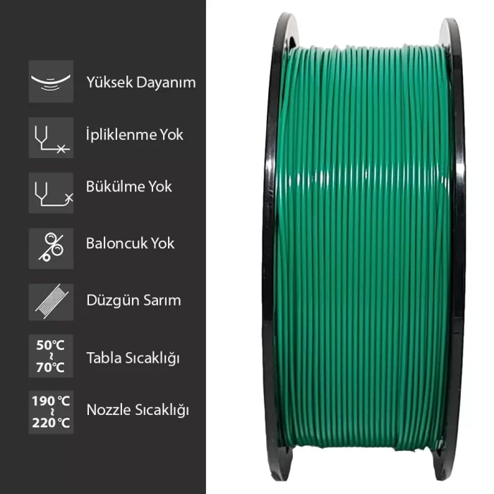 Elas 1.75 Mm Yeşil Pla Plus Filament 1Kg