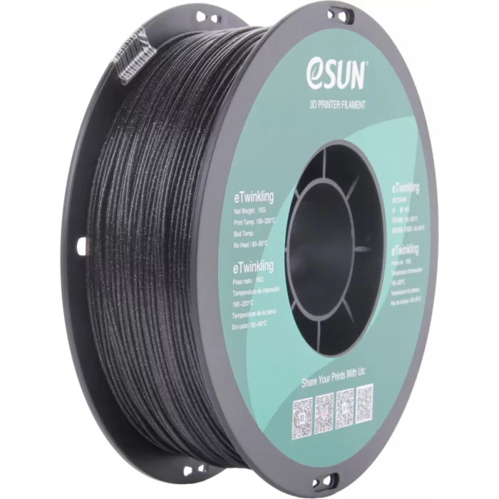 Esun eTwinkling Simli Filament 1.75 Mm Siyah