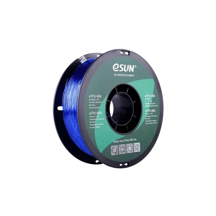 Esun eTPU-95A Filament Transparan Mavi