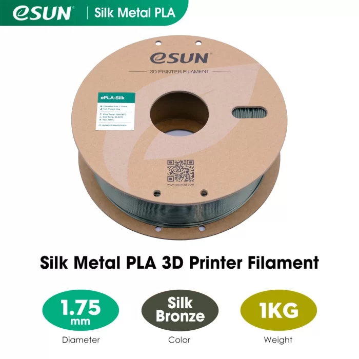 eSUN Silk PLA 3D Printer Filament Bronze