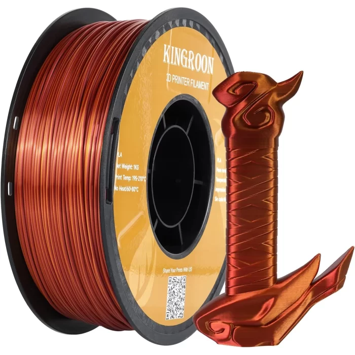 Kingroon PLA Silk Çift Renk Filament Altın Bakır