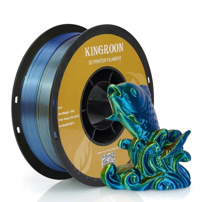 Kingroon PLA Silk Üçlü Renk Filament - Sarı Mavi Yeşil
