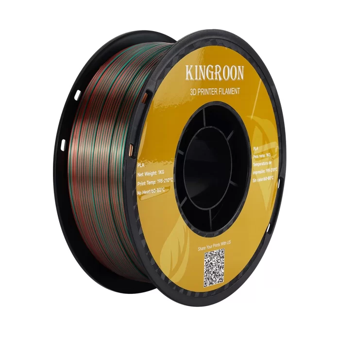 Kingroon PLA Silk Üçlü Renk Filament - Yeşil mor bakır